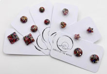 Load image into Gallery viewer, Sunset by the Waves - Handmade Resin Rainbow Earrings