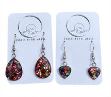 Load image into Gallery viewer, Sunset by the Waves - Handmade Resin Rainbow Earrings