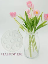 Load image into Gallery viewer, Halliesphere Recycled Acrylic Flower Holder - Small - White