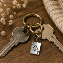 Load image into Gallery viewer, Little Gems Cirencester Ace of Spades Keyring