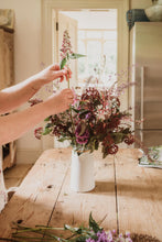 Load image into Gallery viewer, Halliesphere Ceramic Flower Frog Vase: 22K Gold Detail
