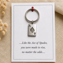 Load image into Gallery viewer, Little Gems Cirencester Ace of Spades Keyring
