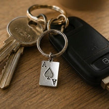 Load image into Gallery viewer, Little Gems Cirencester Ace of Spades Keyring
