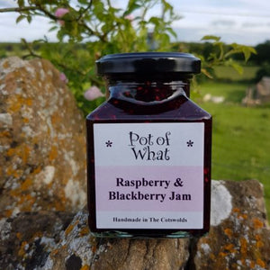 Pot of What Raspberry and Blackberry Jam