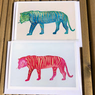 Cha Cha Creates Neon Tiger Greeting Card